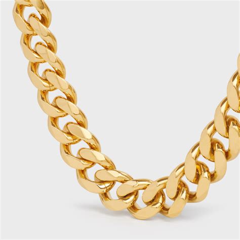 celine gold necklace|celine the maillon necklace.